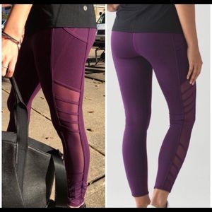 Lululemon Wild and Free Tights in Dark Magenta